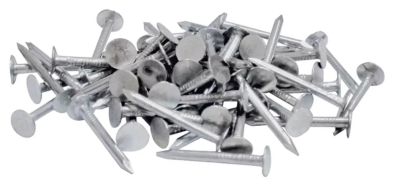 0132098 Hand Drive Roofing Nail, 1-1/2 In L, Flat Head, 11 Ga, Steel