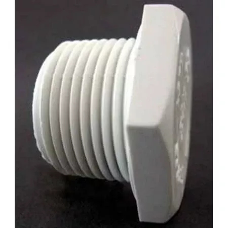 035624 1 Inch Pvc Schedule 40 Pipe Plug, Mpt Connection, 150 Psi