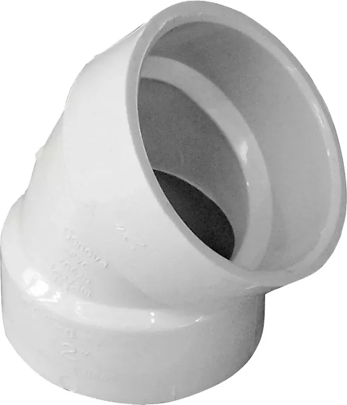 05886h Pipe Elbow, 2 In, Hub, 45 Deg Angle, Pvc, Sch 40 Schedule