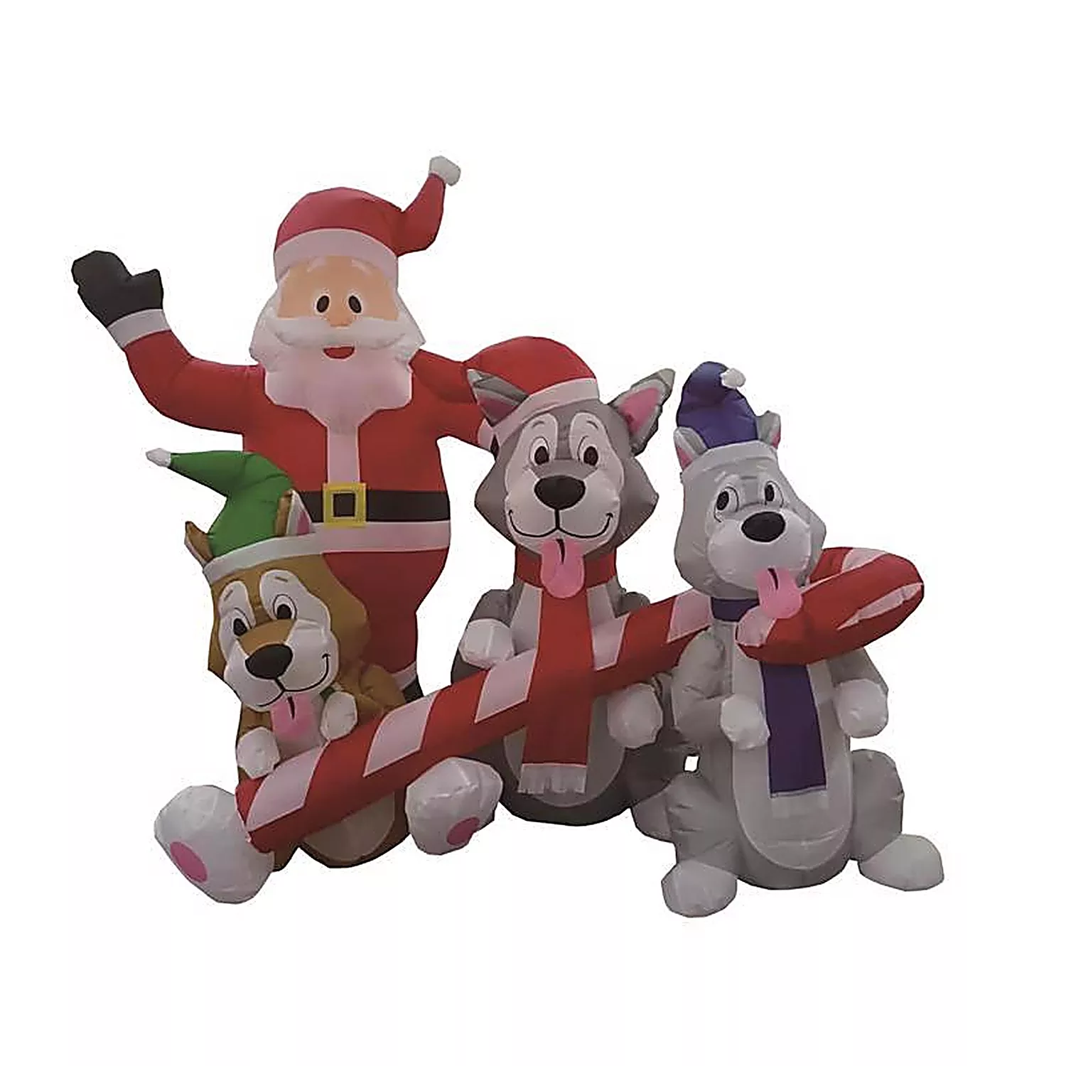 Celebrations - 22MY090757 - Santa With Dogs 6 ft. Inflatable