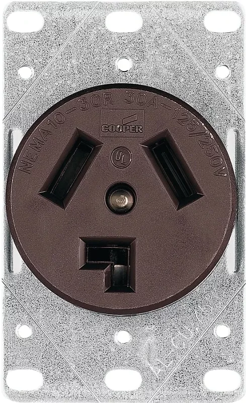 Receptacle Power Flush 3 Pole 3 Wire 30 Amp