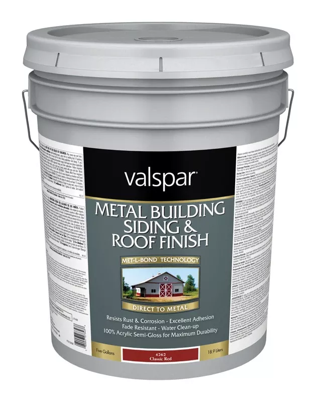 Semi-gloss Classic Red Acrylic Direct-to-metal Paint 5 Gallon Pail