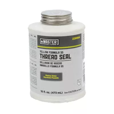 Yellow Formula 55 Thread Sealant, 4 Ounce Bottle