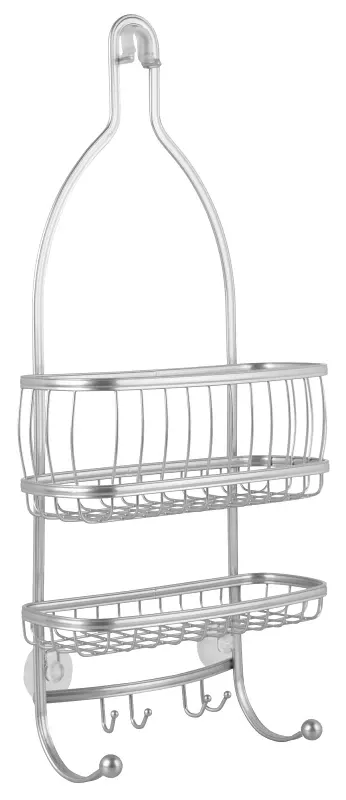 York Lyra Shower Caddy, Silver