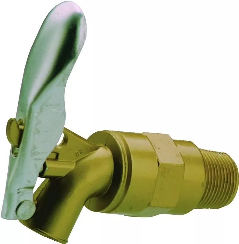 Zamac Drum And Barrel Faucet, Painted Brass Finish, Three Quarter Inch Size