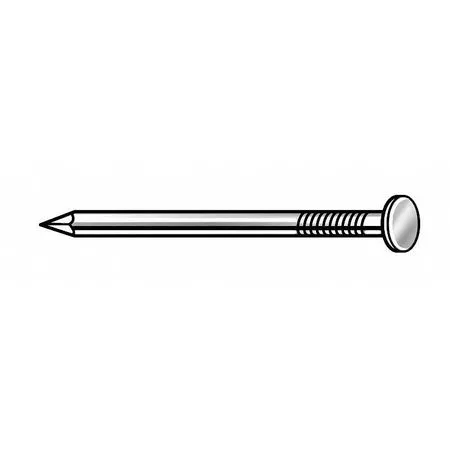 Zoro Tools Common Nail, 4 in L, 20d, Steel, Bright Finish, 6 ga, 155 PK (4″)